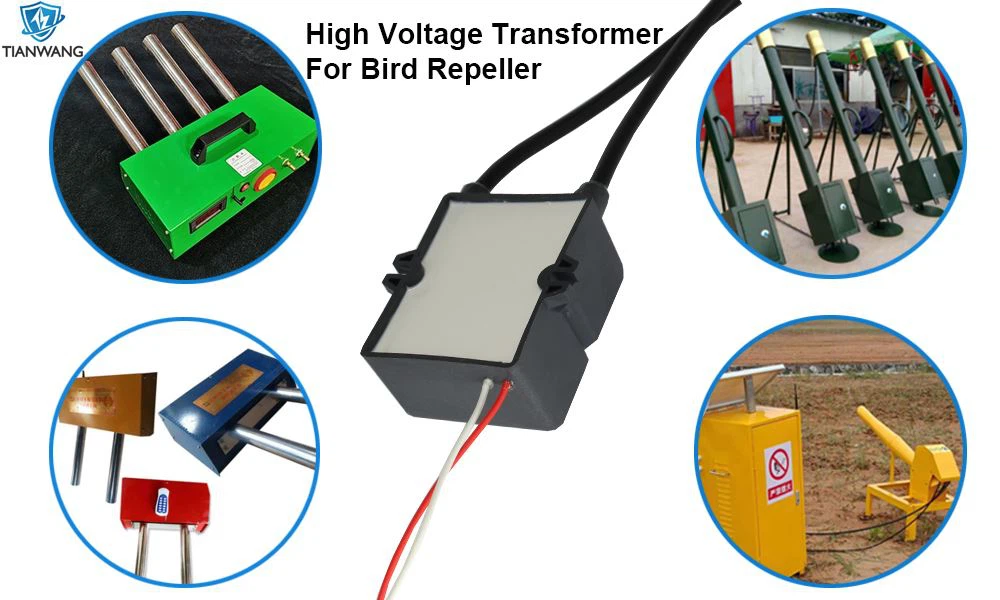 Pulse high voltage power supply for bird repellent