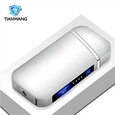 Double Arc Lighter b'Indikatur tal-Batterija LED