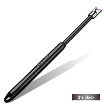 Bla fjamma USB Lighter Rechargeable Arc Candle Lighter