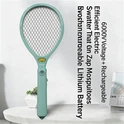 TW-05 Swatter tan-nemus elettriku rikarikabbli|6000V Mosquito Zapper B'Dawl LED